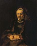 REMBRANDT Harmenszoon van Rijn Portrait of an Old Woman painting